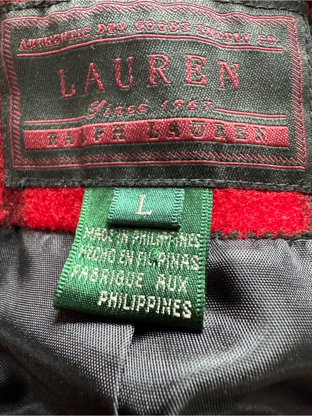 Lauren Ralph Lauren Authentic Dry Goods Vintage Wool Plaid Blazer large 1990s - Picture 3 of 15